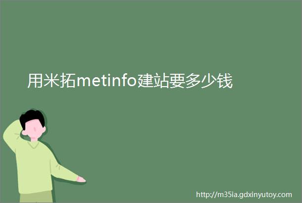 用米拓metinfo建站要多少钱